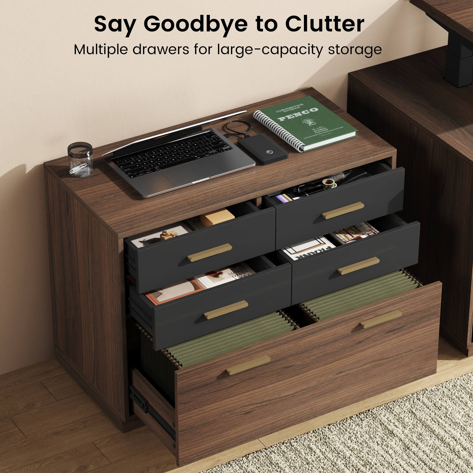 Say Goodbye to Clutter  
Multiple drawers for large-capacity storage