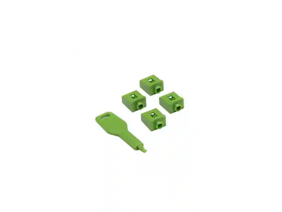 Front. Syba - Syba SY-ACC24084 Locking SFP Port Dust Blocker with Removal Keys Tool.