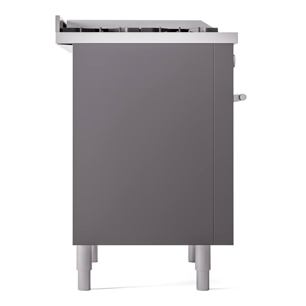 Alt View 9. ILVE - ILVE Professional Plus II Series 36 in. Dual Fuel Range with 6 Sealed Burners + Griddle (Natural Gas, Satin Trim) - Graphite Matte.