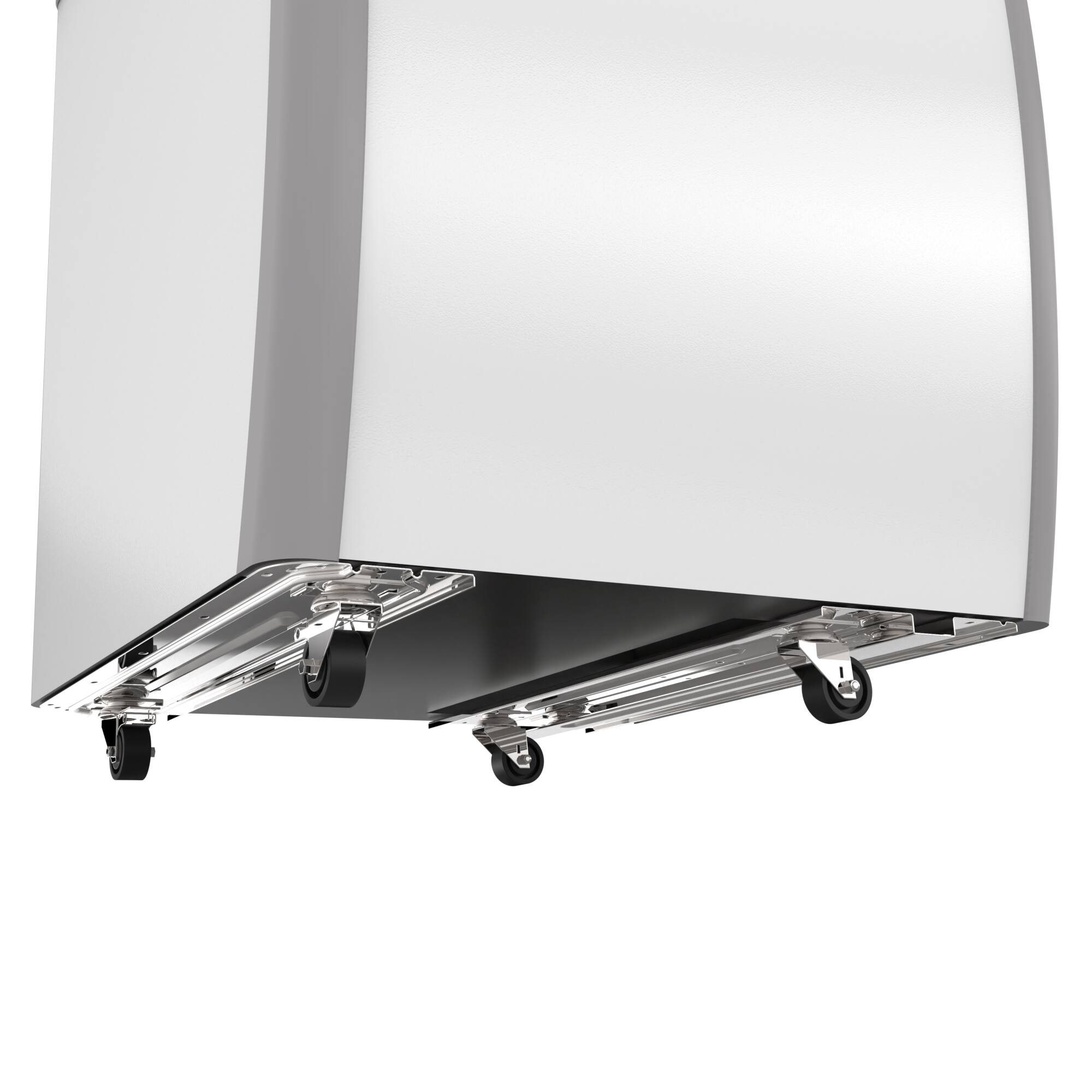 Alt View 4. Koolmore - 26 in. 4 Tub Ice Cream Dipping Cabinet Display Freezer with Sliding Glass Door and Sneeze Guard, 6 cu. ft. - White.