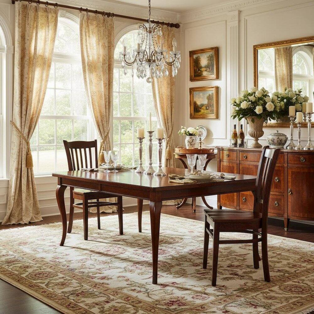Alt View 1. FurniFact - Mahogany Dining Chair - Brown.