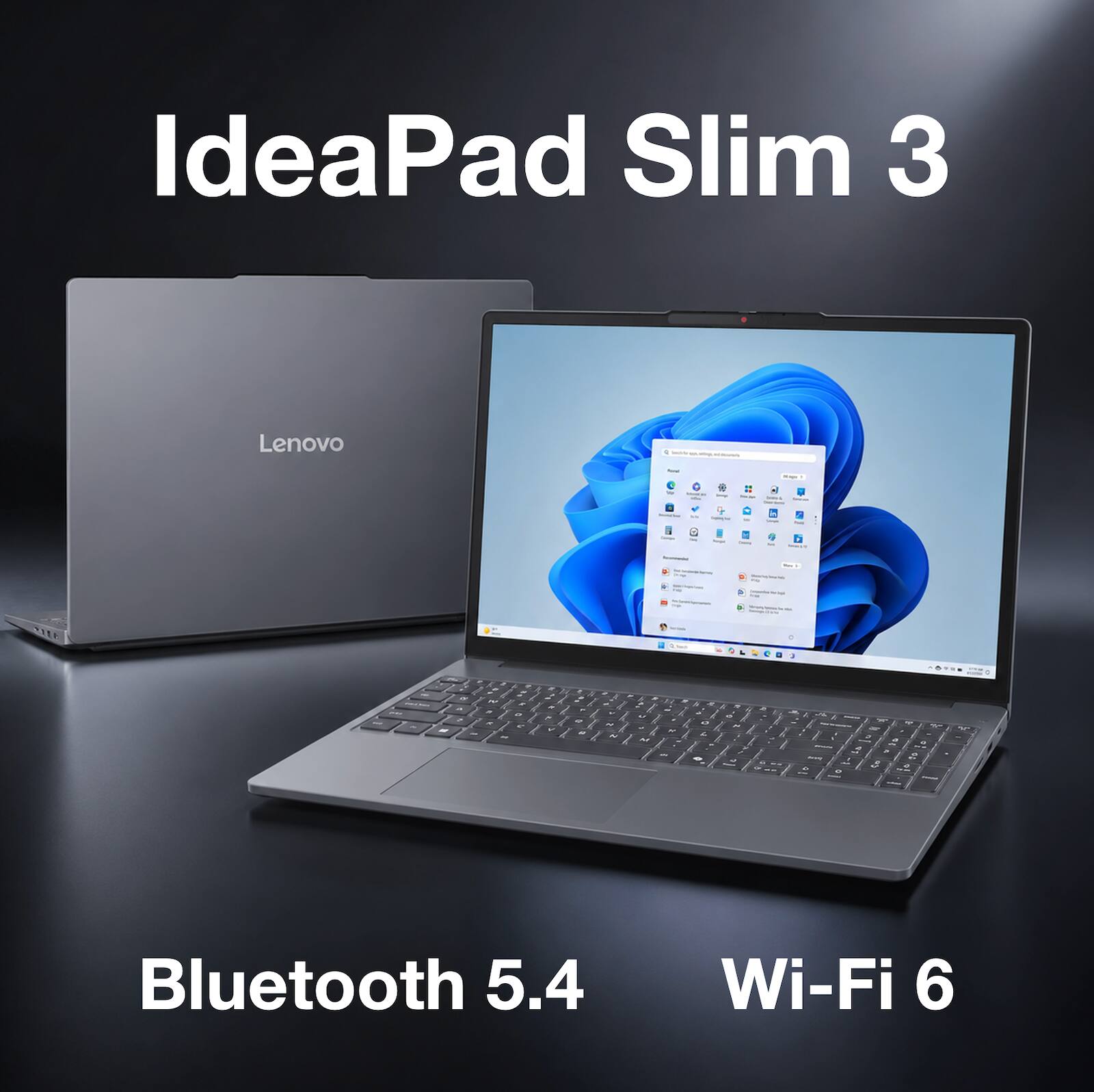 IdeaPad Slim 3 Lenovo  
Bluetooth 5.4 Wi-Fi 6