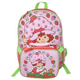 American Greetings - Pink Strawberry Shortcake 16" Shoulder Backpack for School with Rectangular Lunch Bag, For Girls - Assorted Pre-Pack