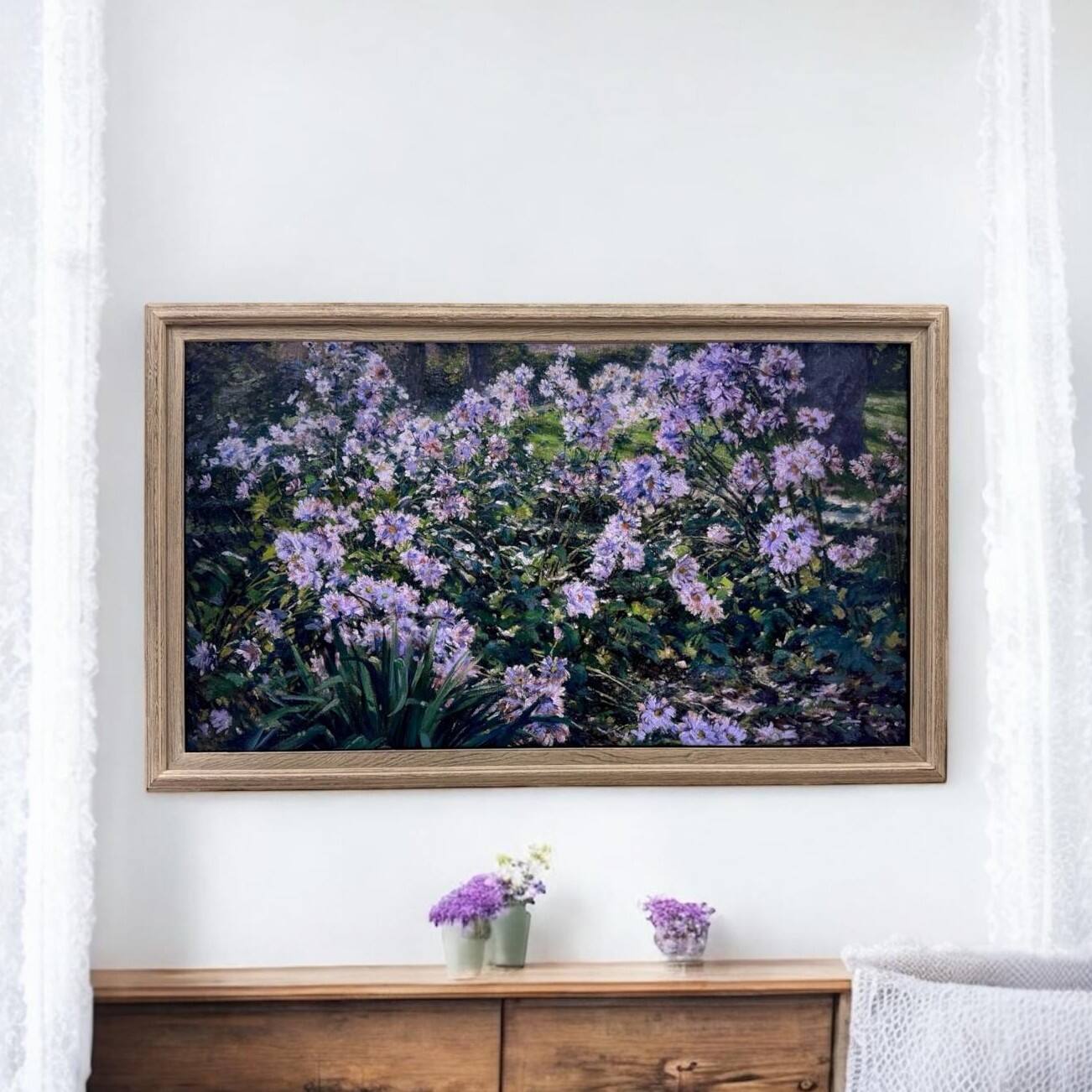 Alt View 9. LAREDO FRAME FACTORY - 50 inch Handmade Tv frame for Samsung The Frame tv and Frame Pro Model - RUSTIC DRIFT WOOD.