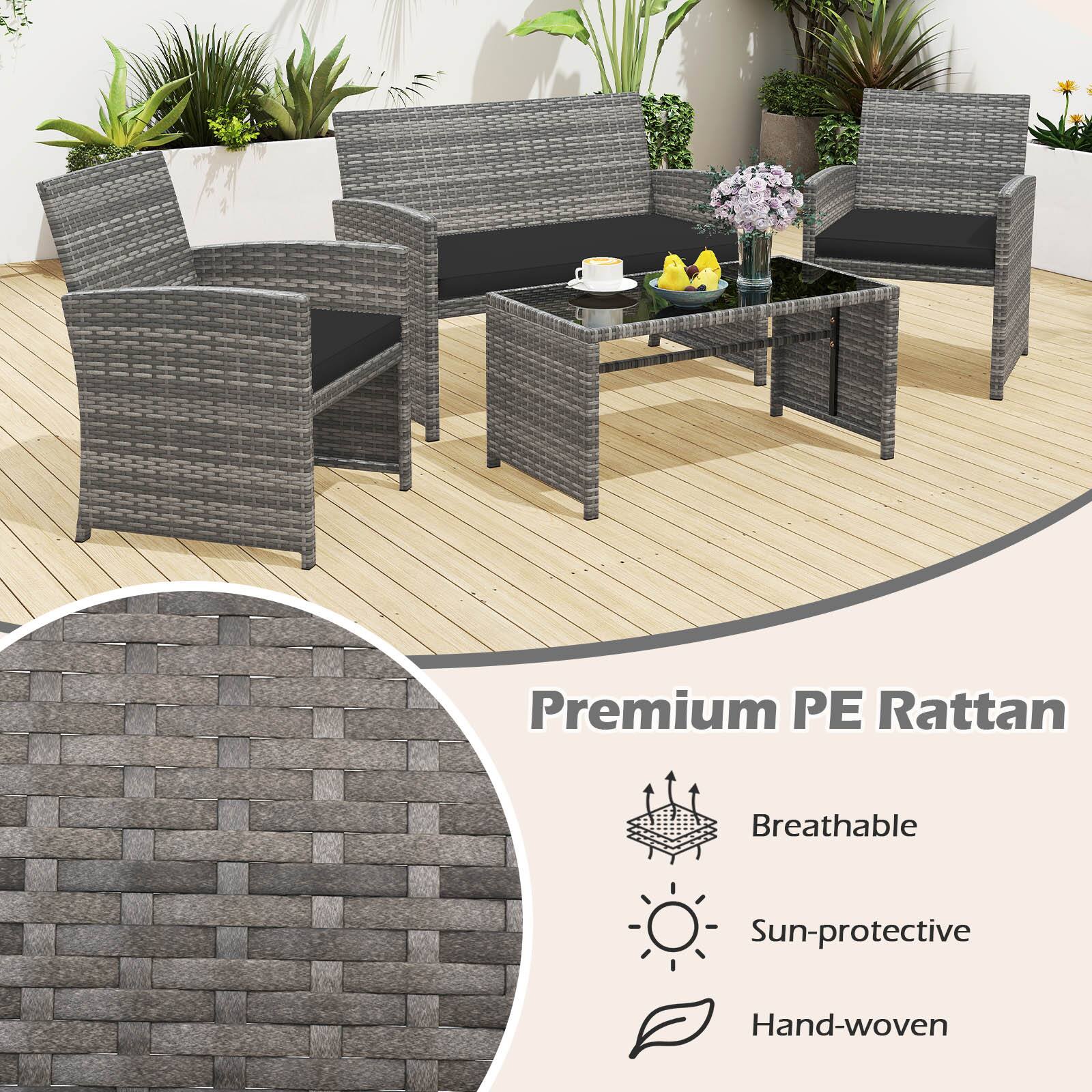 Premium PE Rattan  
Breathable  
Sun-protective  
Hand-woven