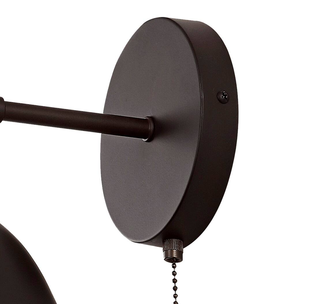 Alt View 4. Jonathan Y - Hudson 6.5" 1-Light Farmhouse Bohemian Iron LED Sconce, Oil Rubbed Bronze (Set of 2) - Oil Rubbed Bronze.