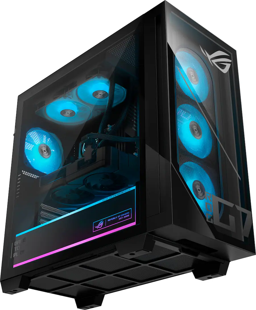 ASUS ROG GM700 Gaming Desktop AMD Ryzen 7 9800X3D 32GB Memory NVIDIA ...