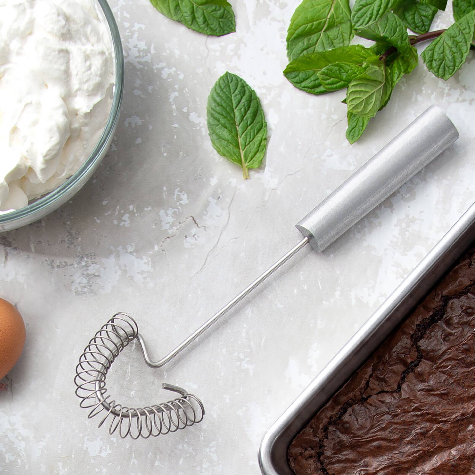 Alt View 3. Rada - Cutlery Handi-Stir Whisk with Spring Face, Aluminum Handle - Silver.
