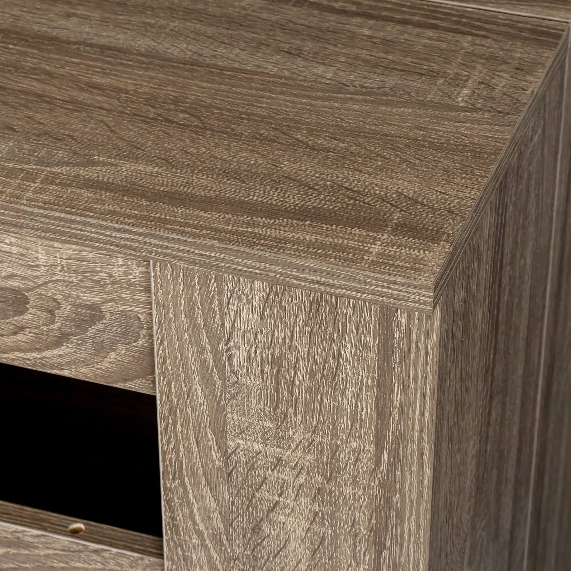 Alt View 2. Tiramisubest - Multifunctional extendable console dining table, Brown - Brown.