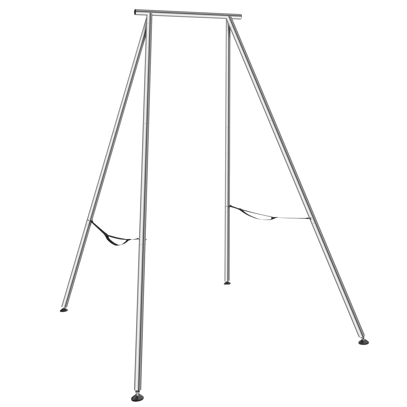 Alt View 5. VEVOR - Aerial Yoga Frame,9.67ft Height Yoga Swing Stand, Max 551.15lbs Load Chrome-Plated Steel Pipe Inversion Yoga Swing Stand - Chrome.