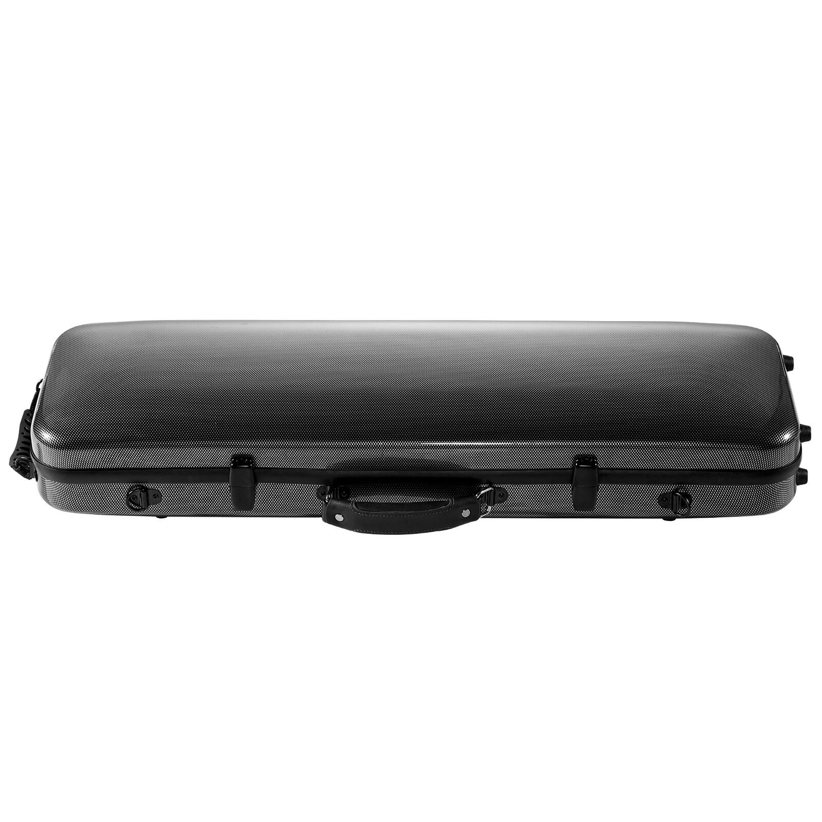 Alt View 5. VEVOR - 4/4 Full Size Violin Case, Built-in Hygrometer, Lightweight Portable Travel Carrying Bag, with Plush Lining - Black.