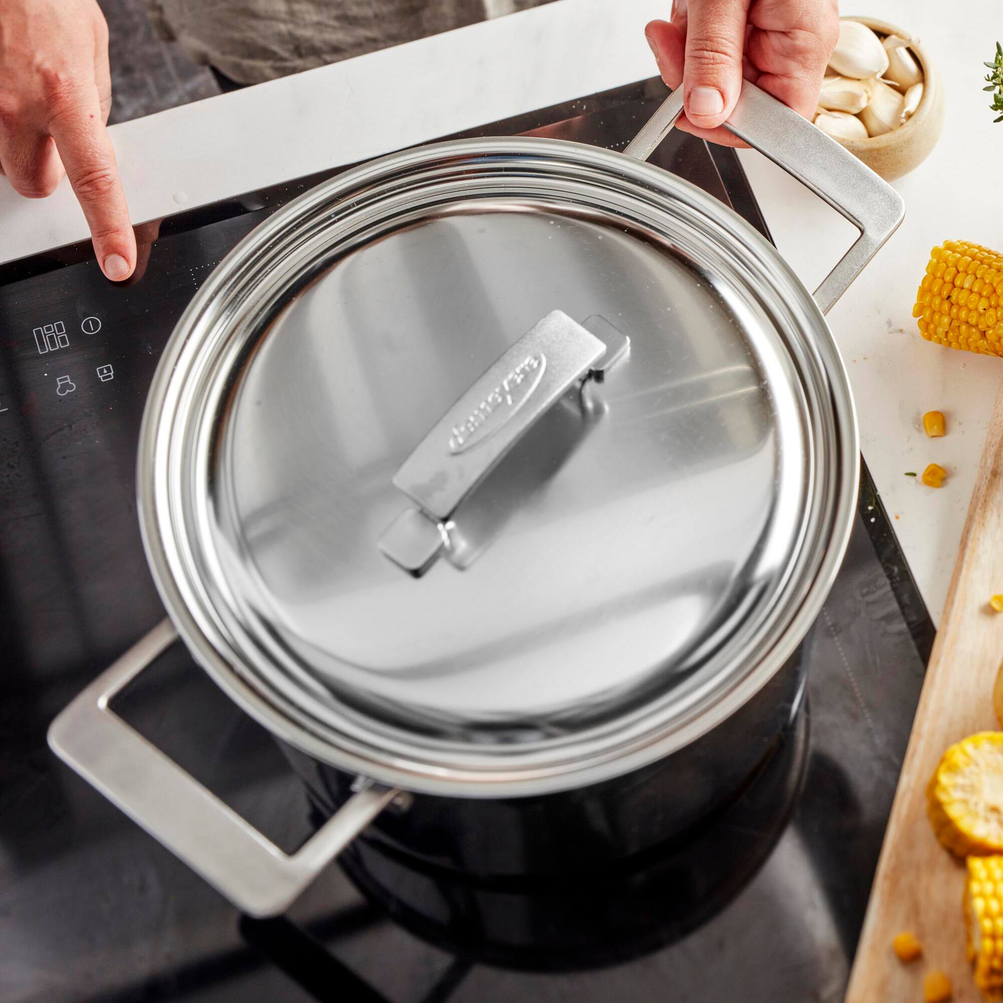 Demeyere - Industry 5-Ply 8-qt Stock Pot - Stainless Steel - Thumbnail 5