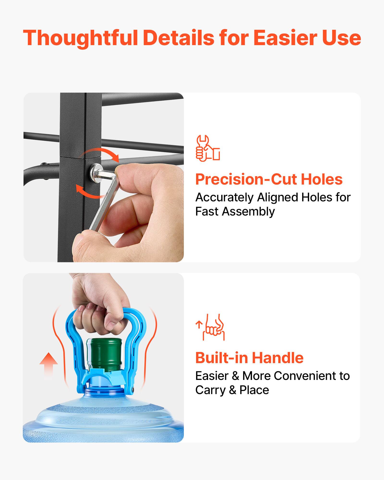 Thoughtful Details for Easier Use

Precision-Cut Holes
Accurately Aligned Holes for Fast Assembly

Built-in Handle
Easier & More Convenient to Carry & Place