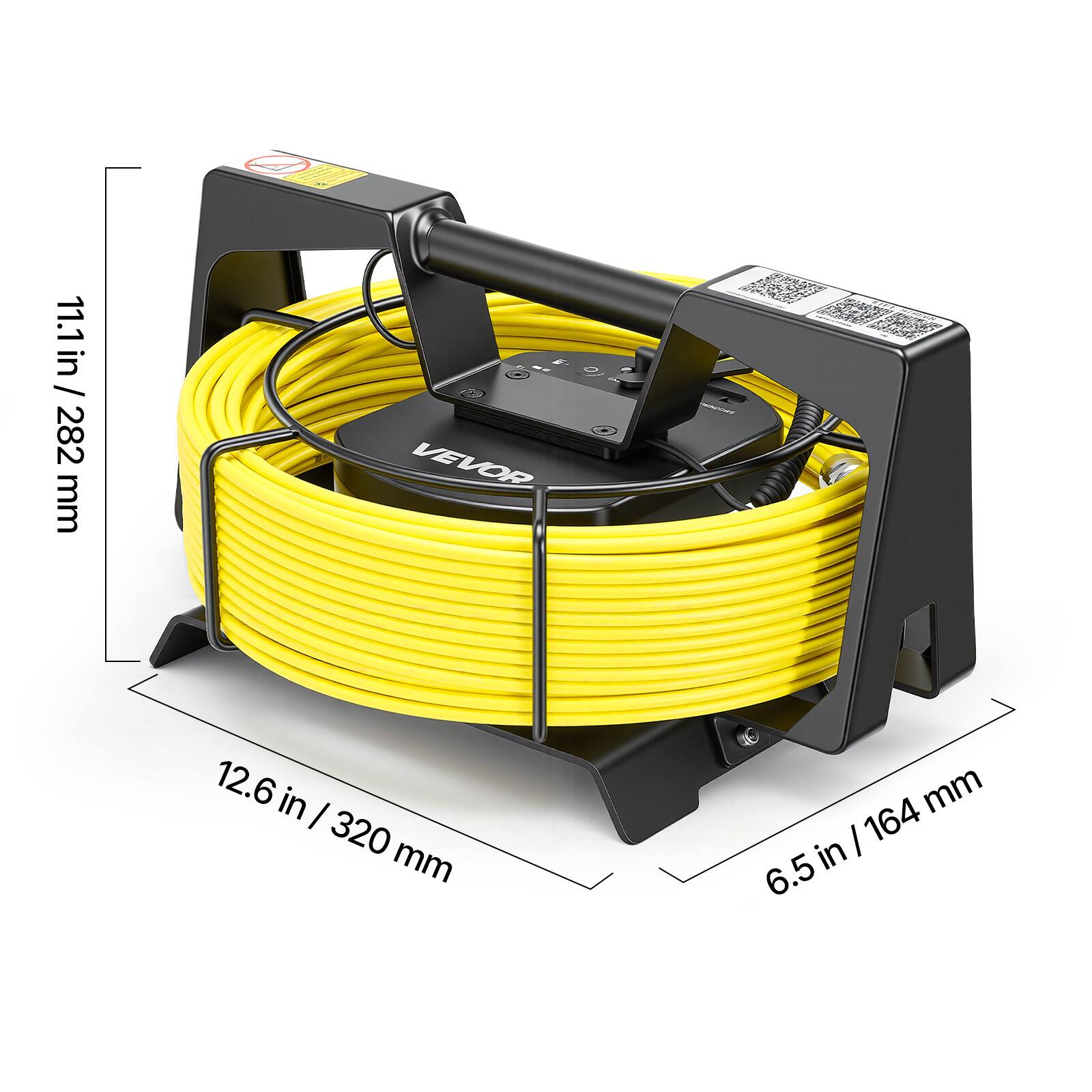 11.1 in / 282 mm  
12.6 in / 320 mm  
6.5 in / 164 mm