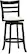 Angle. CorLiving - Woodgrove Three Bar Design 43" Wood Barstool - Espresso/White.