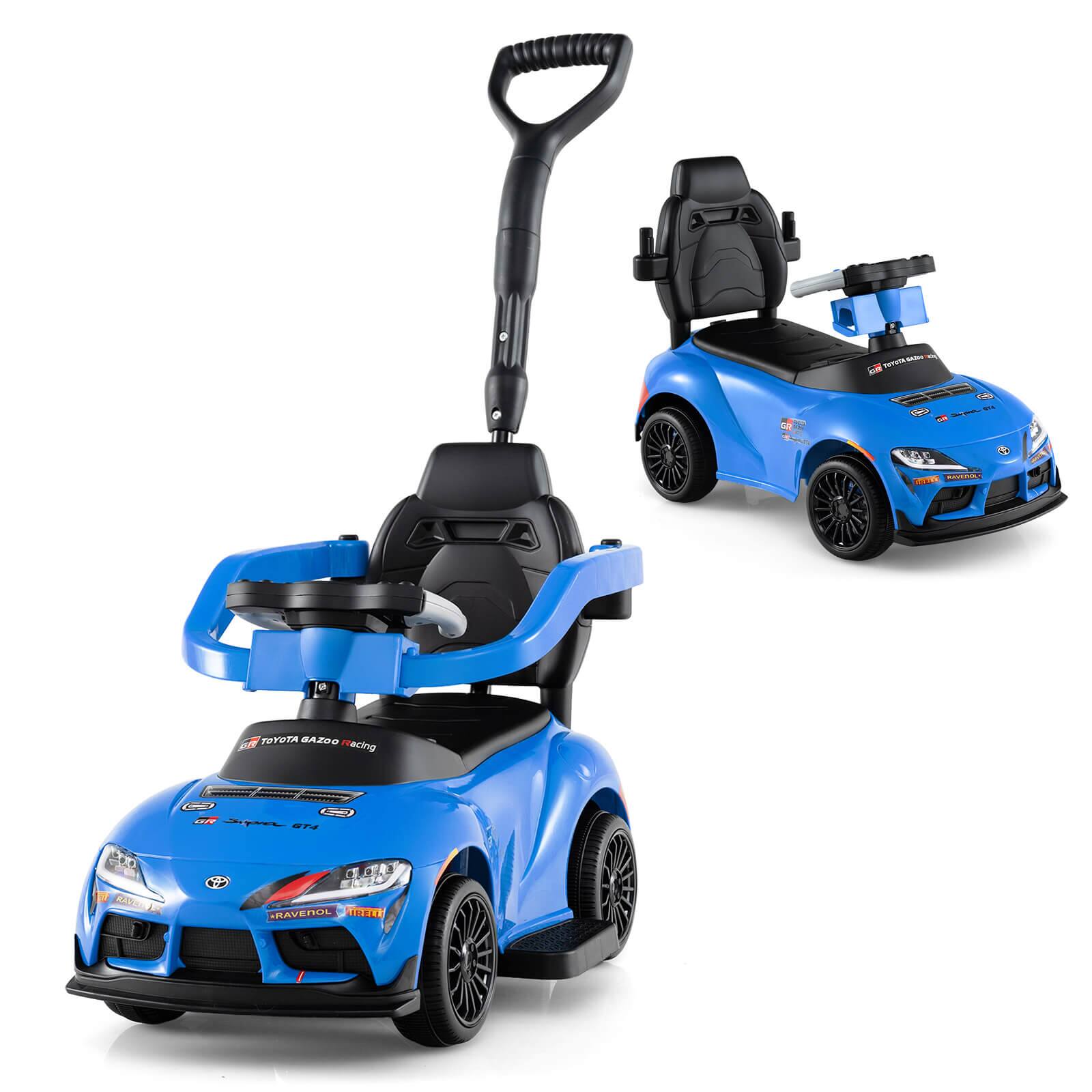 Costway - Toyota Licensed Ride on Push Car with Parent-Control Handle Music Safety Guardrail - Blue price history on PriceWatchPro