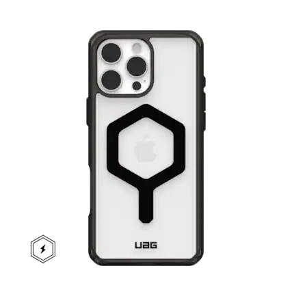 Front. UAG - Plyo Series Case with Magsafe for Apple iPhone 16 Pro Max - Black/Black.