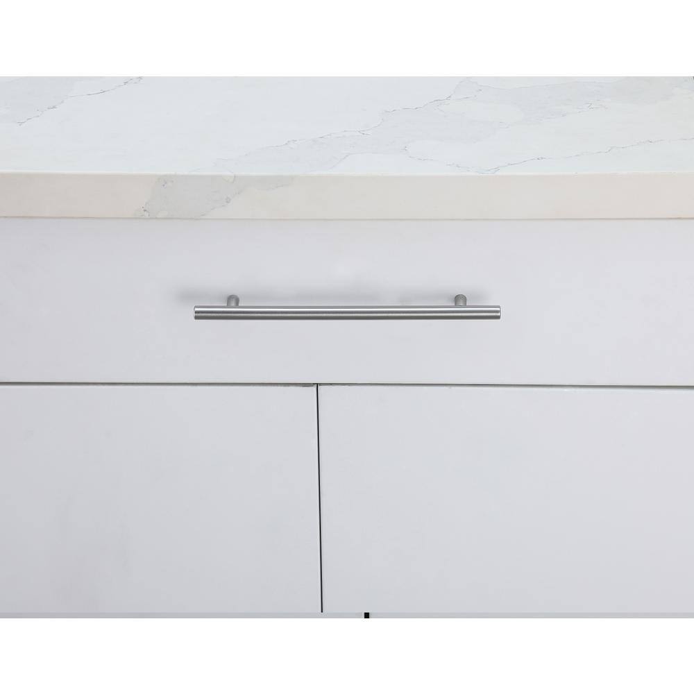 Front. Elegant Decor - Quinn 7-9/16" Center to Center Brushed Nickel Bar Pull Multipack (set of 10) - Brushed Nickel.