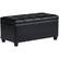 Front. Simpli Home - Sienna Storage Ottoman Bench - Midnight Black.