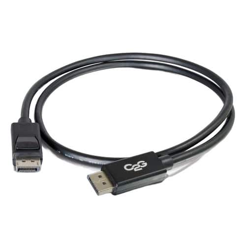 C2G - 757120544029 10 Feet 8K DisplayPort Cable with Latches - DisplayPort M/M for Notebook, Monitor, Audio/Video Devi - Black