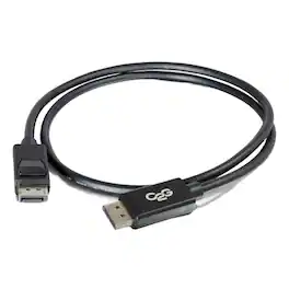 C2G - Refurbished Excellent - 757120544029 10 Feet 8K DisplayPort Cable with Latches - DisplayPort M/M for Notebook, Monitor, Audio/Video Devi - Black