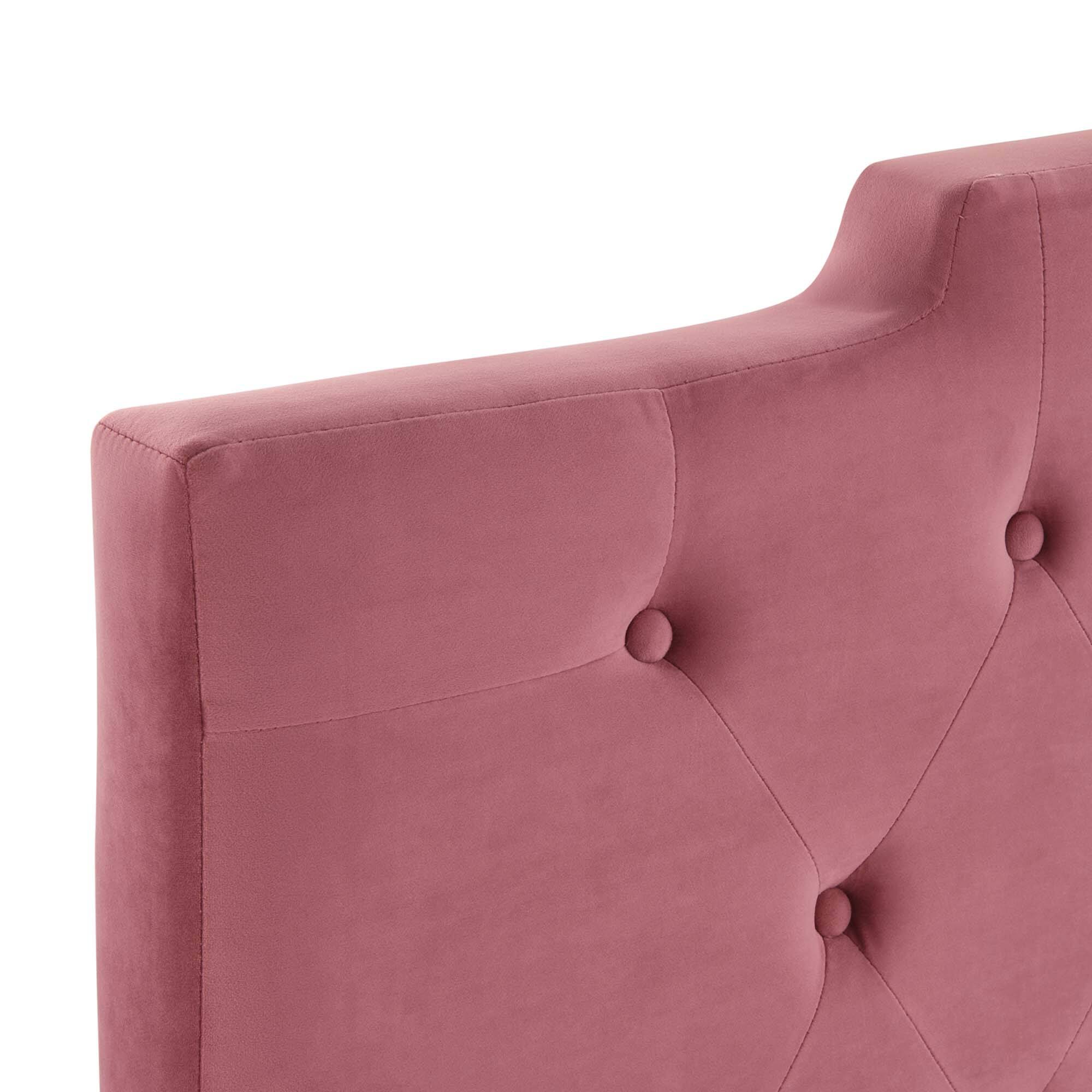 Back. Modway - Juliet Tufted Performance Velvet King/California King Headboard by Modway - Dusty Rose.