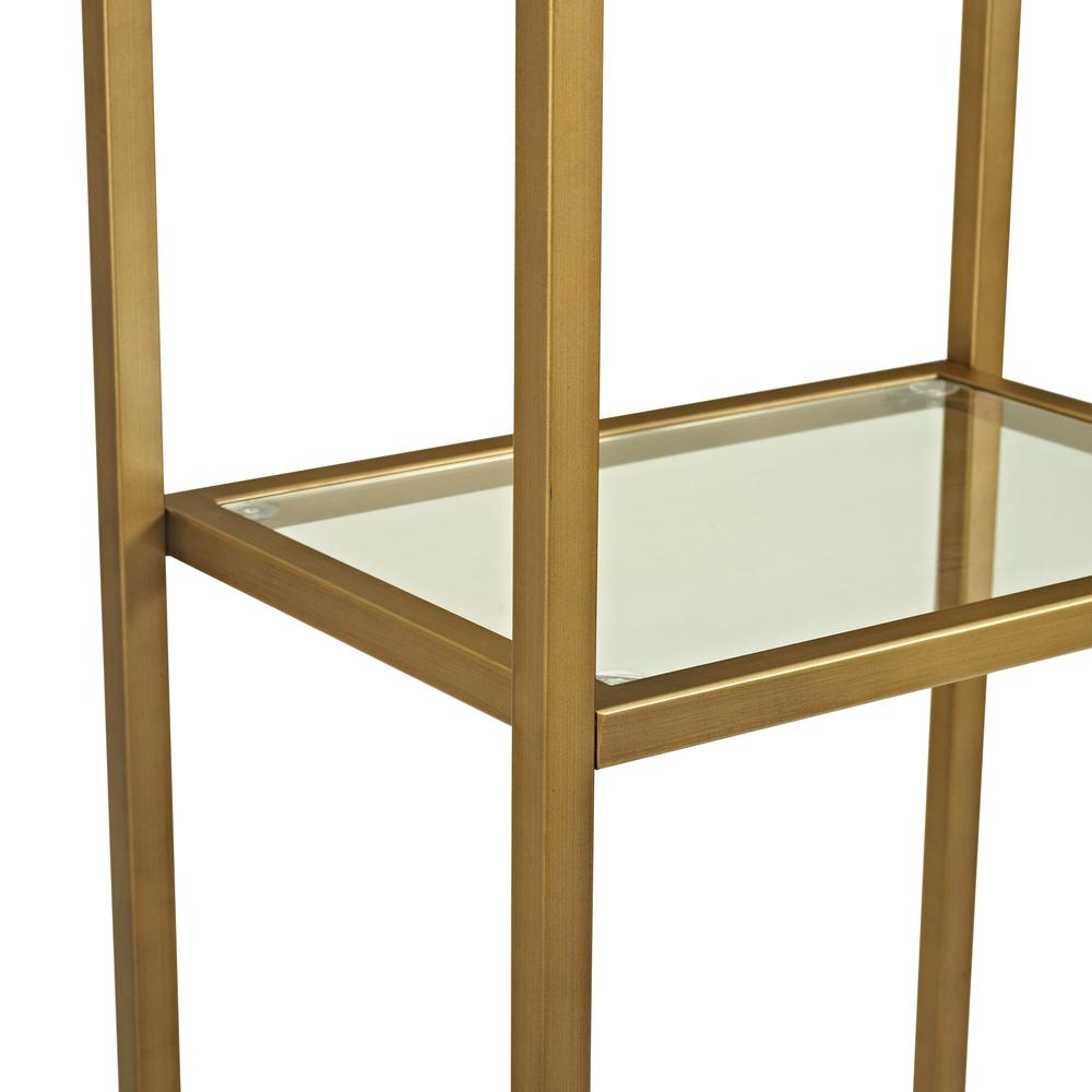 Alt View 1. Crosley Furniture - Aimee Narrow Etagere Bookcase - Soft Gold.
