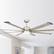 Front. Parrot Uncle - 72" Modern Silver LED Ceiling Fan with Remote Control and Aluminum Blades - Nickel.