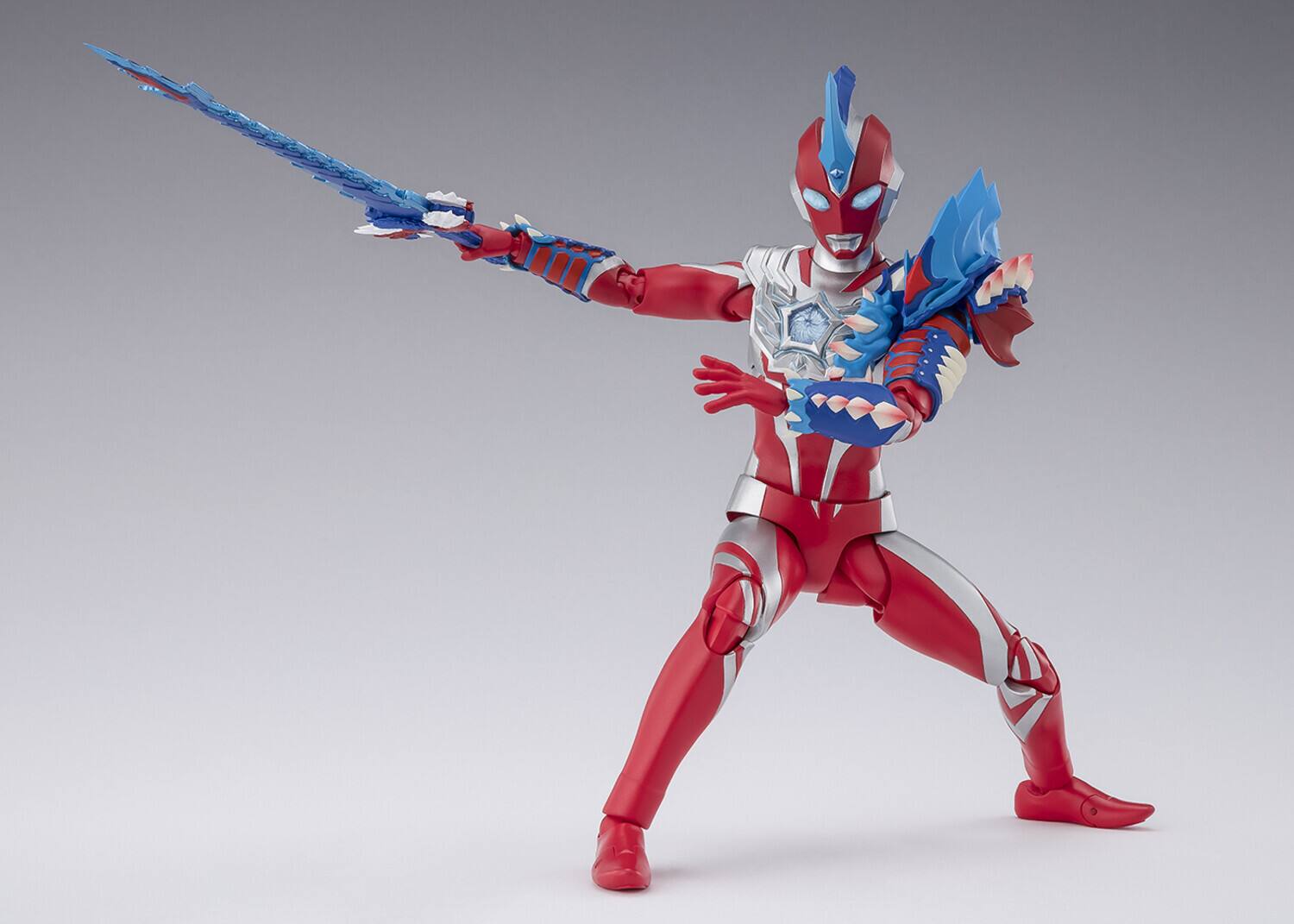 Alt View 4. PopMarket - Tamashii Nations - Ultraman - S.H.Figuarts - Omega Rekiness Armor Action Figure   - COLLECTIBLES - Multicolor.