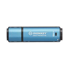 Kingston - Ironkey Vault Privacy 50 256GB USB Flash Drive FIPS 197 Certified - Black/Blue