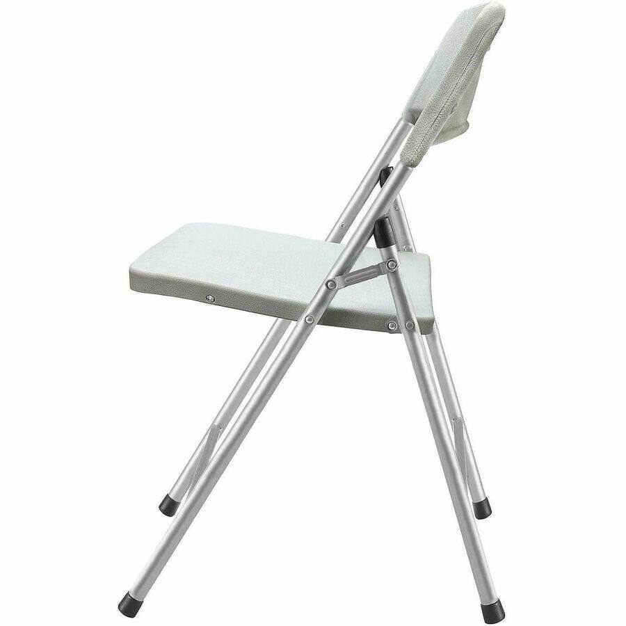 Angle. Lorell - Lorell Heavy duty Translucent Folding Chairs Clear Seat Color Plastic Material Back 4 / Carton - Clear.