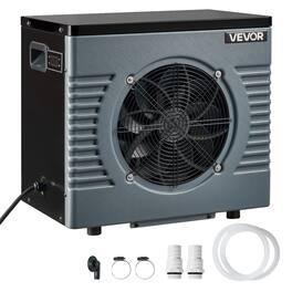 VEVOR - 14710 BTU Pool Heat Pump, Electric Pool Heater for Above Ground Up to 3962 Gallons, Max COP 5.13, Heating & Cooling Dual - Gray