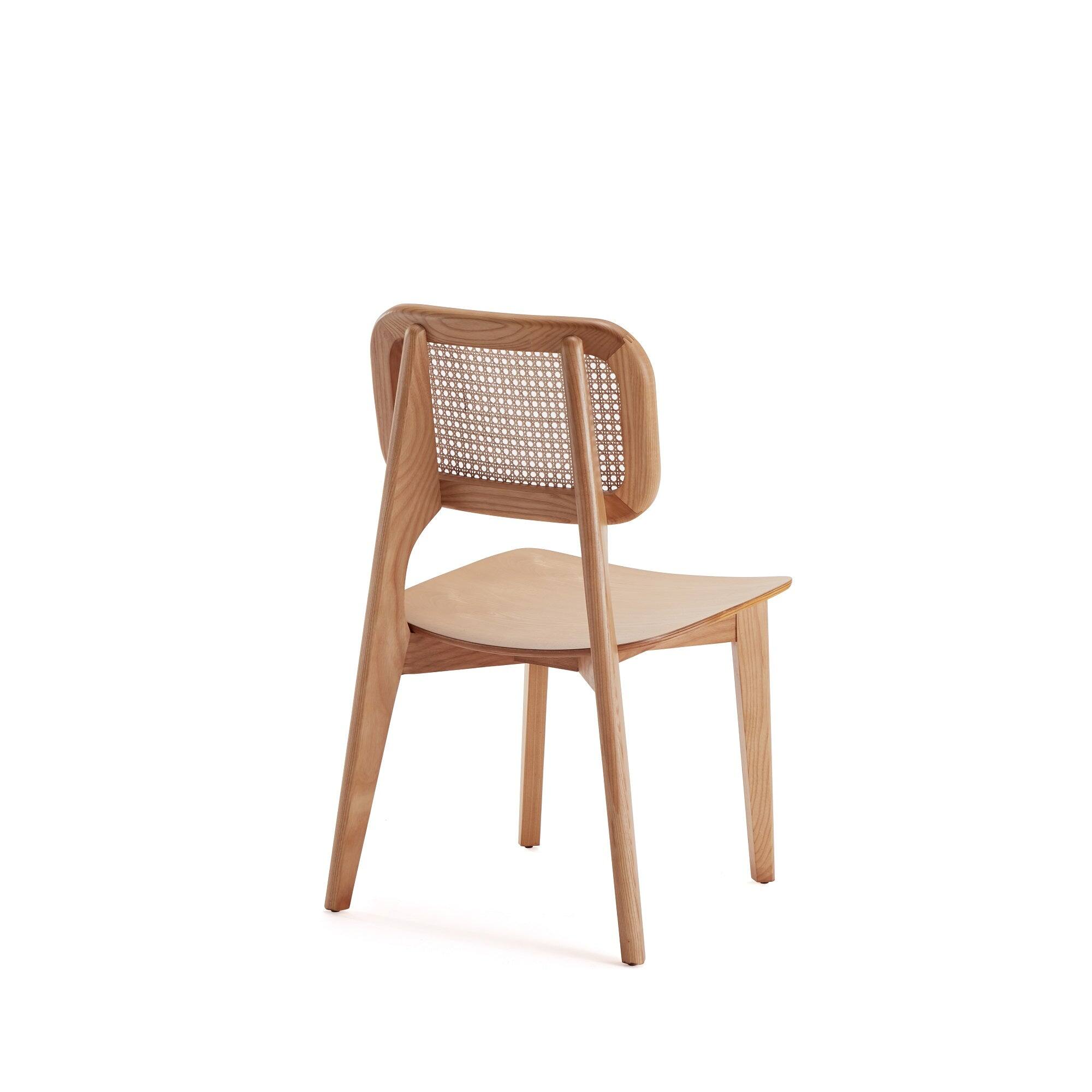 Alt View 2. Manhattan Comfort - Versailles Industry Chic Wood Dining Chair - Set of 2 - Natural.