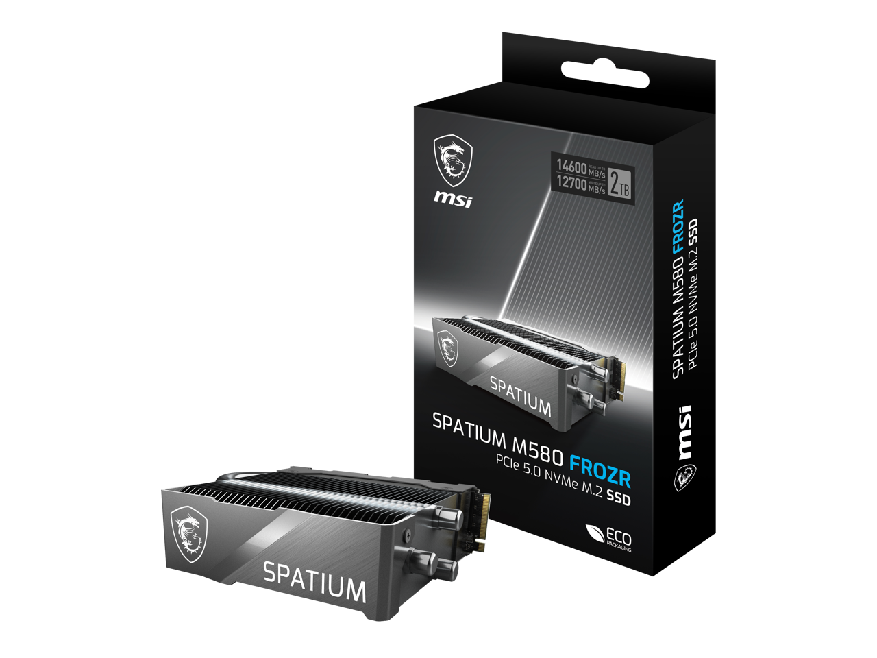 MSI SPATIUM M580 FROZR
PCIe 5.0 NVMe M.2 SSD
14600 MB/s
12700 MB/s
2TB
ECO PACKAGING