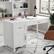 Alt View 14. Martha Stewart - Hutton White Shaker Style Home Office Desk with Storage - White Frame/Polished Brass Hardware.