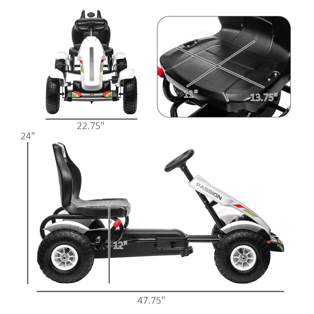 - Width: 22.75"
- Height: 24"
- Seat Width: 13.75"
- Seat Depth: 11"
- Wheelbase: 47.75"
- Wheel Diameter: 12"