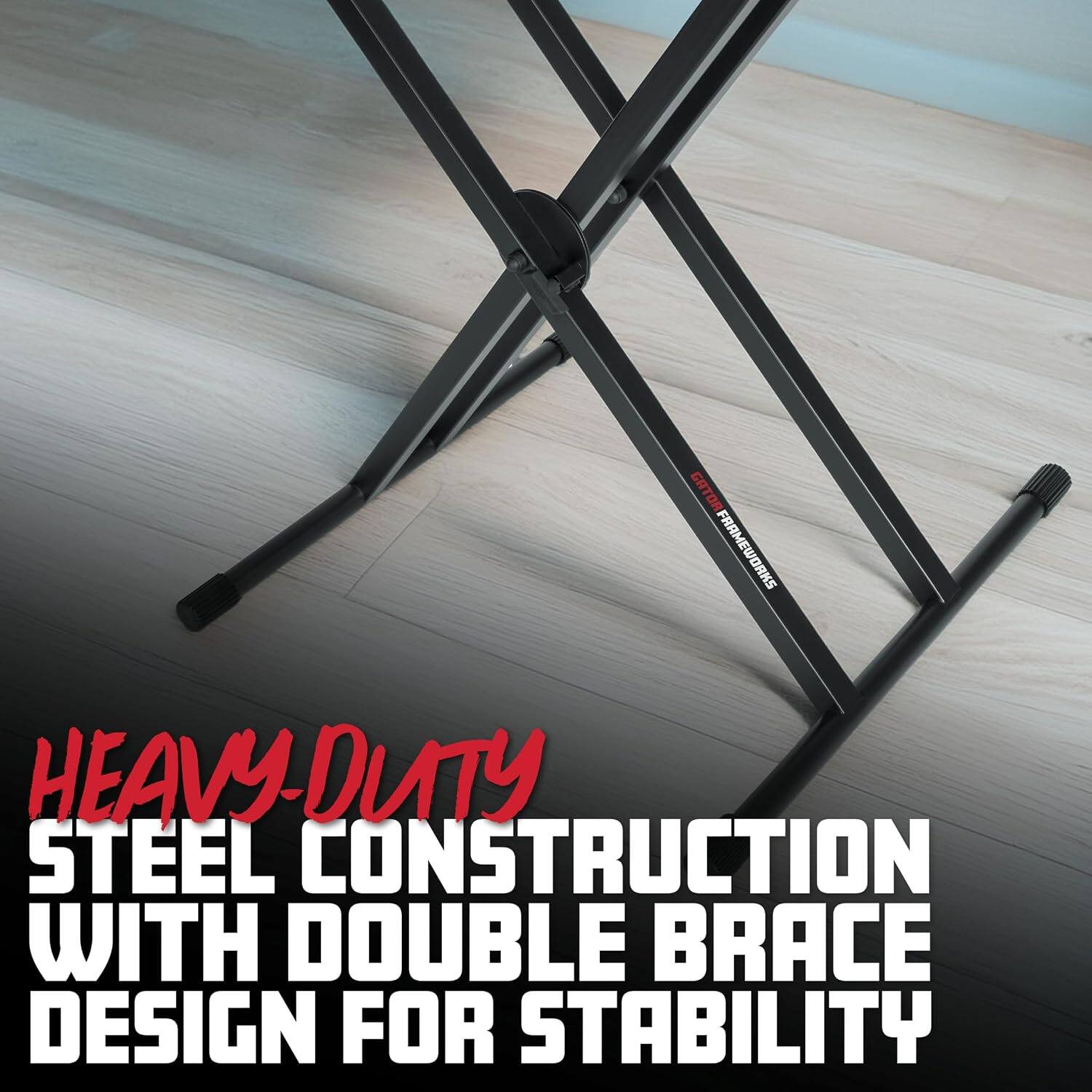 GATOR FRAMEWORKS HEAVY-DUTY STEEL CONSTRUCTION WITH DOUBLE BRACE DESIGN FOR STABILITY
