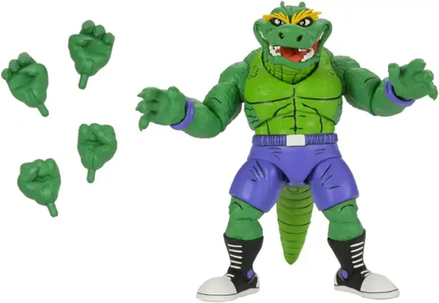 Front. NECA - Teenage Mutant Ninja Turtles (Archie Comics) 7” Scale Action Figure - Stump Wrestling Leatherhead.