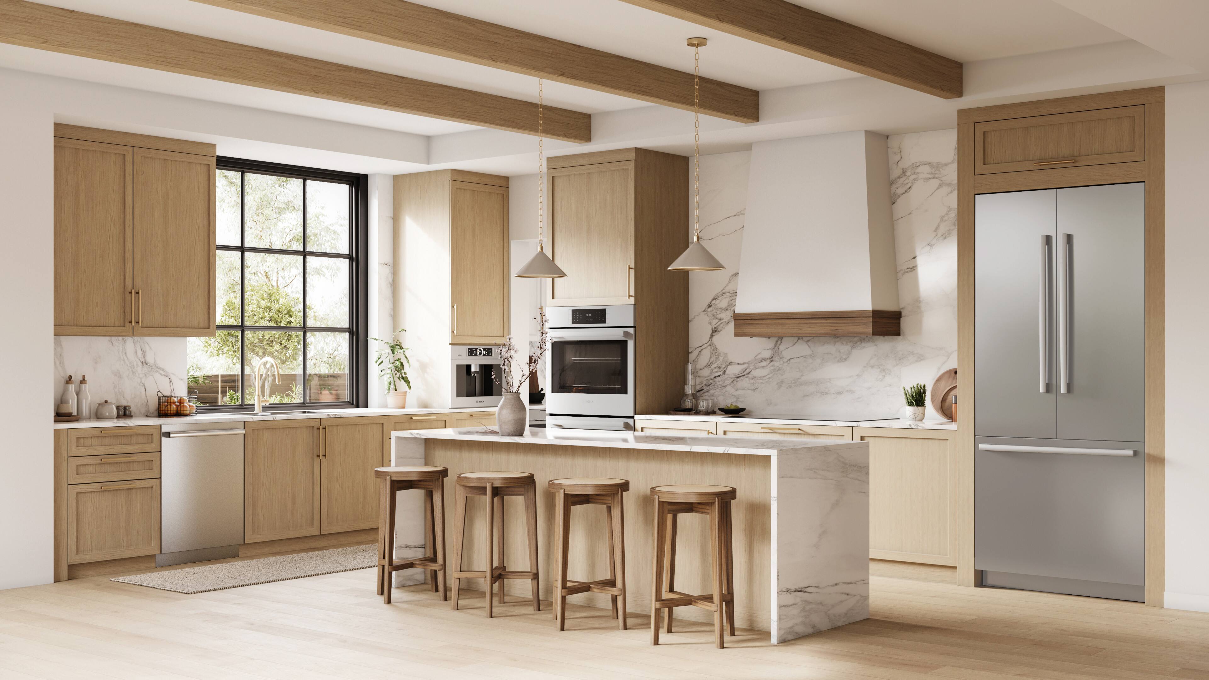 Alt View 19. Bosch - Benchmark Series 20.1 Cu. Ft. French Door Counter-Depth Smart Refrigerator - Stainless Steel.