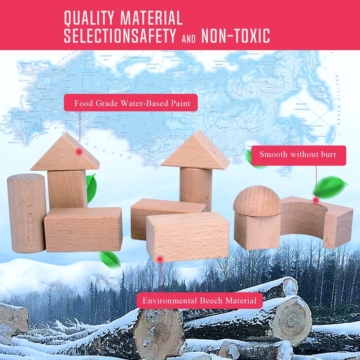 QUALITY MATERIAL SELECTIONS SAFETY AND NON-TOXIC

- Food Grade Water-Based Paint
- Smooth without burr
- Environmental Beech Material
