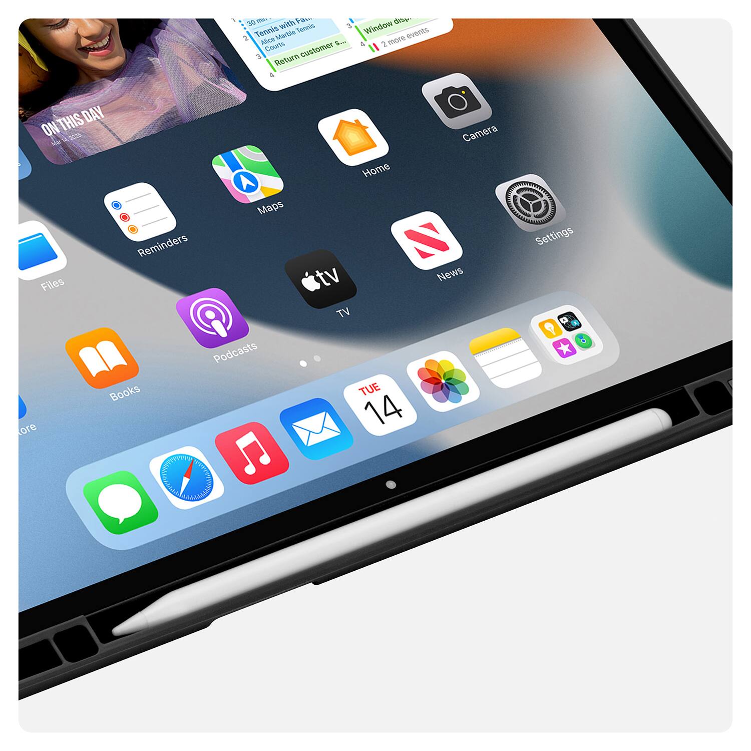 30 mins with Fa Ternks Tennis 3 Alica Marbie Courts S. Return customer... 2 more events. THIS DAY ON 1,80% Maps Reminders Files Podcasts Books ore PY KAAAN Home tv TV TUE 14 Camera (S A Settings News P *