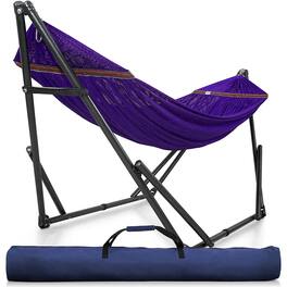 Tranquillo - Universal 116" Double Hammock with Adjustable Stand and Bag, Purple - 05. Uni Purple