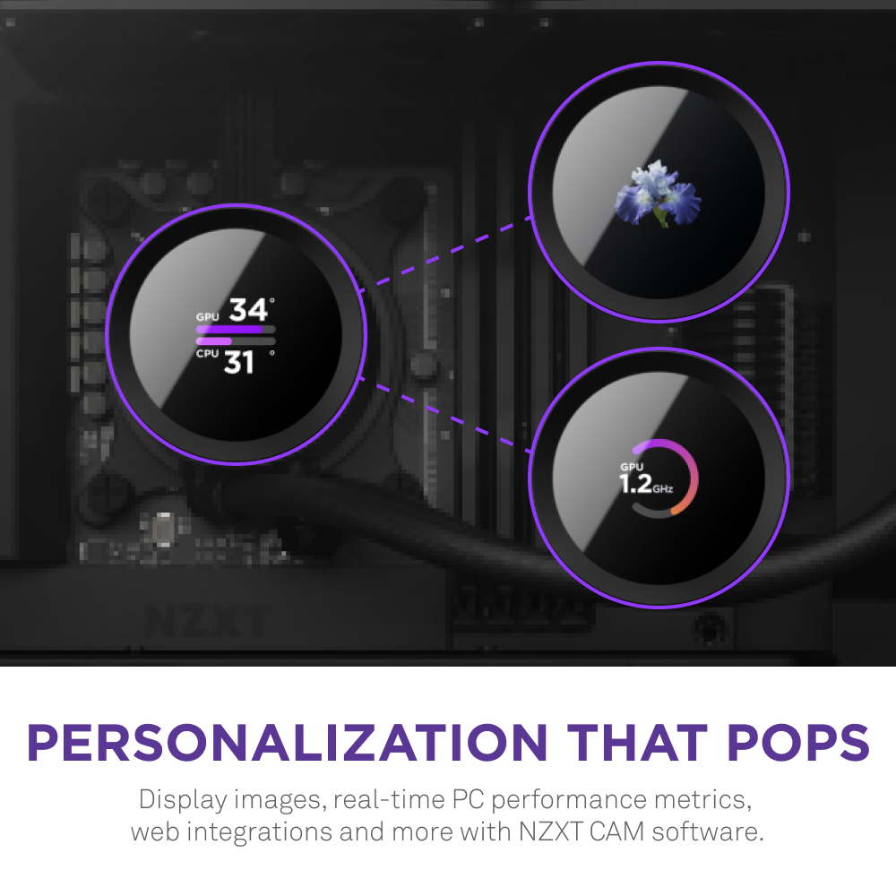 NZXT – Kraken 240mm Radiator CPU Liquid Cooler (1 x 120mm F Fans) with 1.54″ LCD Display – Black Sansujyuku sansujyuku.com