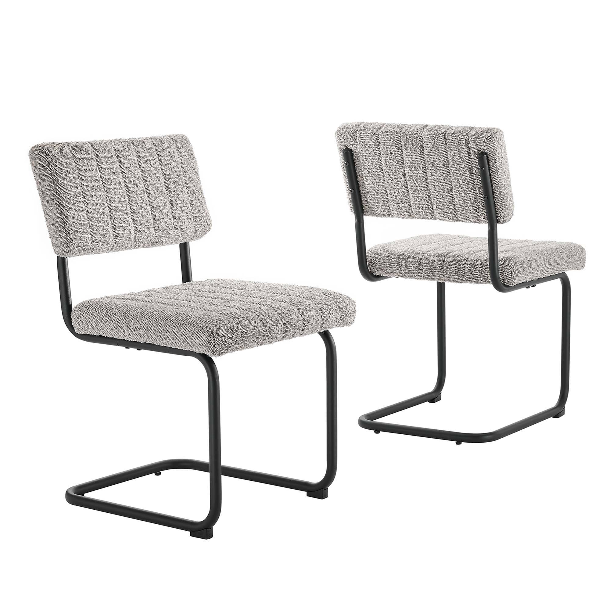 Angle. Modway - Parity Boucle Dining Side Chairs Set of 2 by Modway - Black Taupe.