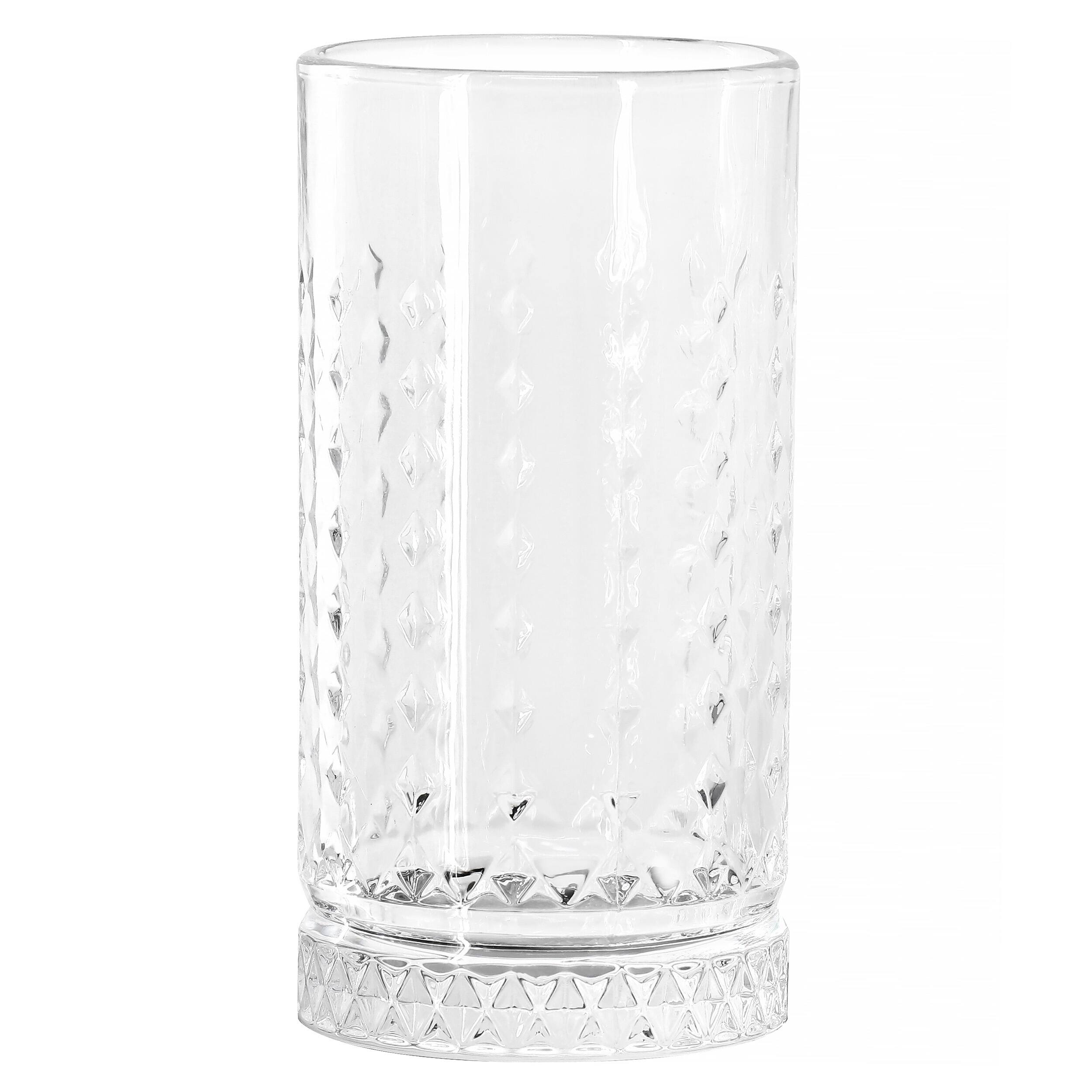 Alt View 2. Gibson - Gibson Home 4 Piece 16 Ounce Teardrop Embossed Glass Tumbler Set - Clear.