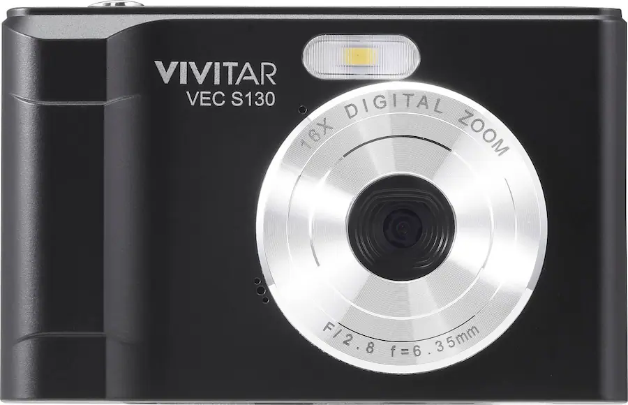 Vivitar Point and Shoot 16 MP Digital Camera Black VECS130-BLK-T57