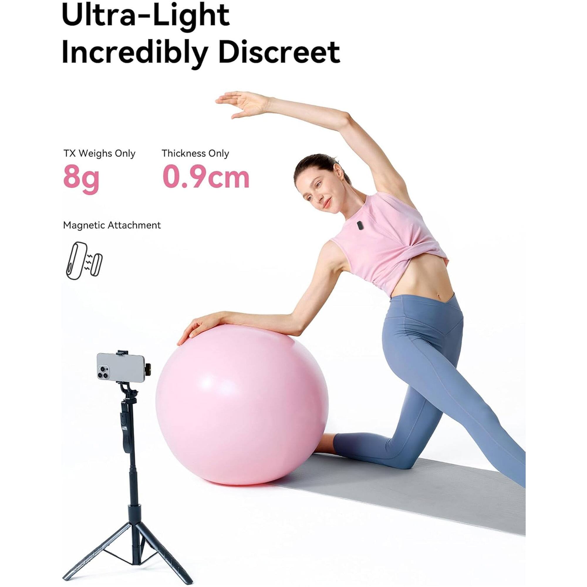 Ultra-Light  
Incredibly Discreet  

TX Weighs Only 8g  
Thickness Only 0.9cm  

Magnetic Attachment