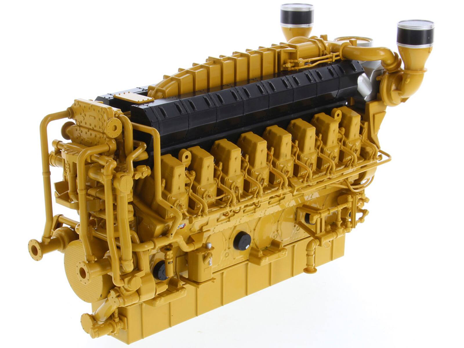 Left. Diecast Masters - CAT Caterpillar G3616 Gas Compression Engine "High Line" Series 1/25 Diecast Model by Diecast Masters - Yellow .