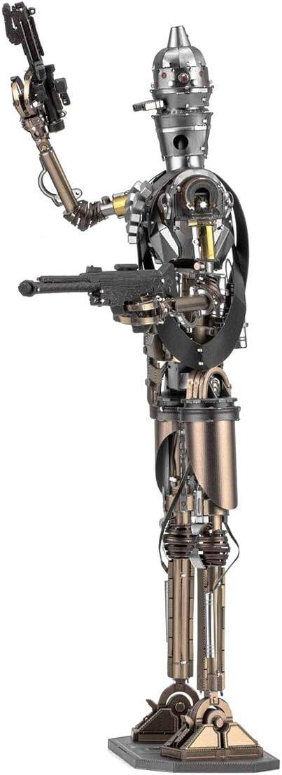 Alt View 2. Metal Earth - Metal Earth Premium Series Star Wars The Mandalorian IG-11 3D Metal Model Kit Fascinations - Silver.