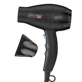 DORLUKFU - INFINITI PRO Travel Hair Dryer, 1600W Mighty Mini Compact Blow Dryer with Concentrator Attachment, Lightweight